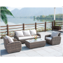 High quality outdoor patio aluminium waterproof rope sofa set garden L shape sofa