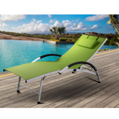 Foldable pool sun loungers patio garden pool lounger outdoor furniture aluminum lounge chair