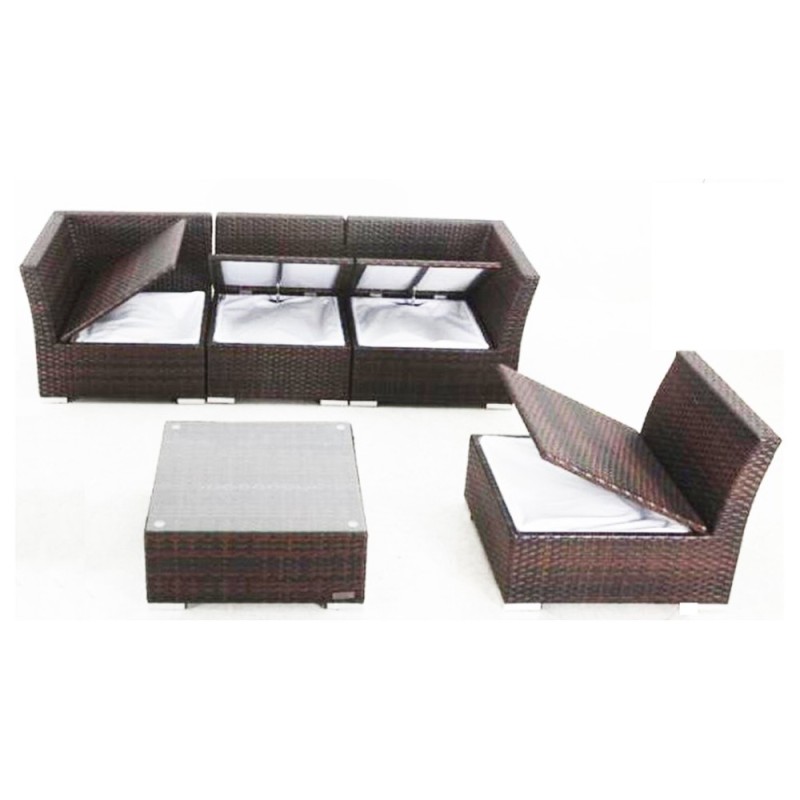 Garden patio rattan aluminum frame outdoor furniture Garden sectional corner sofa