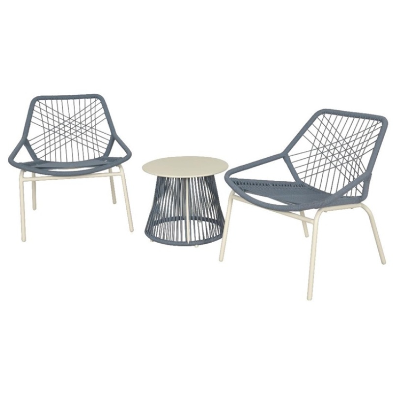 YOHO 3 Pcs cheap Folding flat steel Portable Garden chair balcony Bristo set Outdoor Garden chairs set with coffee table