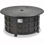 48 inch round cast aluminum gas fire pit table