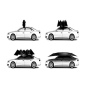 Outdoor semi-automatic remote patio car umbrella