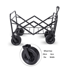4-wheel Outdoor Portable Foldable Wagon Grass Trolley Beach Park Picnic Camping Cart