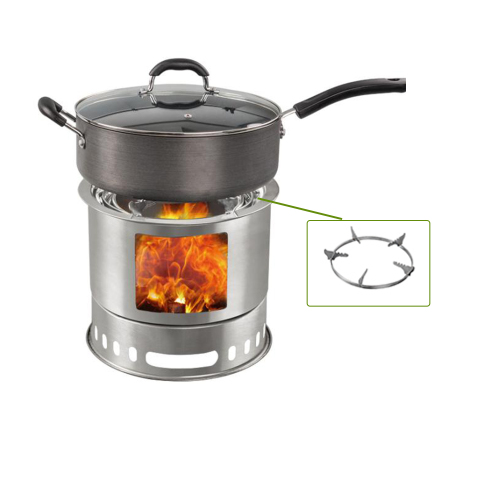 Outdoor climbing Camping heating stoves stainless Fire Pits Portable garden Backyard party bbq Smoke-less  Double Flame Fire Pit