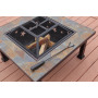 Outdoor garden 34 inch square steel  moon star pattern charcoal wood  fire pit