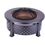 Outdoor Bowl Fireplace Stove Brazier and Backyard Garden Round Metal Fire Pit Metal, Tile Table Top 81/81/35 Cm 83/83/15 Cm 20GP
