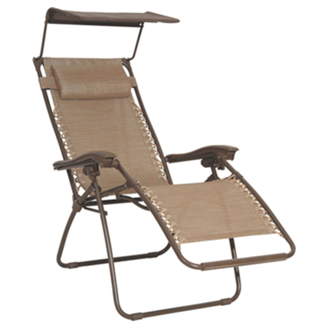 Camp lawn metal folding zero gravity chair shade patio beach zero gravity chair