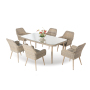 wholesale KD luxury outdoor garden patio furniture aluminum frame rattan All Weather dinning sofas set