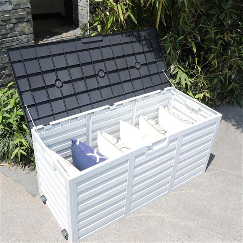 YOHO Hot Sale Outdoor New Design PP Plastic Locker Garden Decoration Plastic High Capacity Shoe/Toy/Pillow/Tool Storage Box