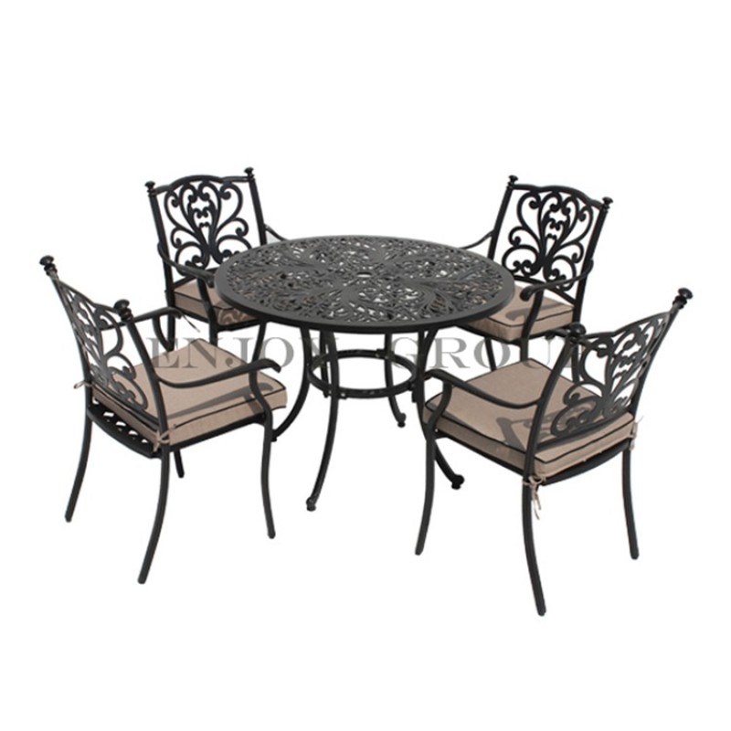 Noble house outdoor furniture  cast aluminum outdoor bronze dining set
