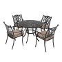 Noble house outdoor furniture  cast aluminum outdoor bronze dining set