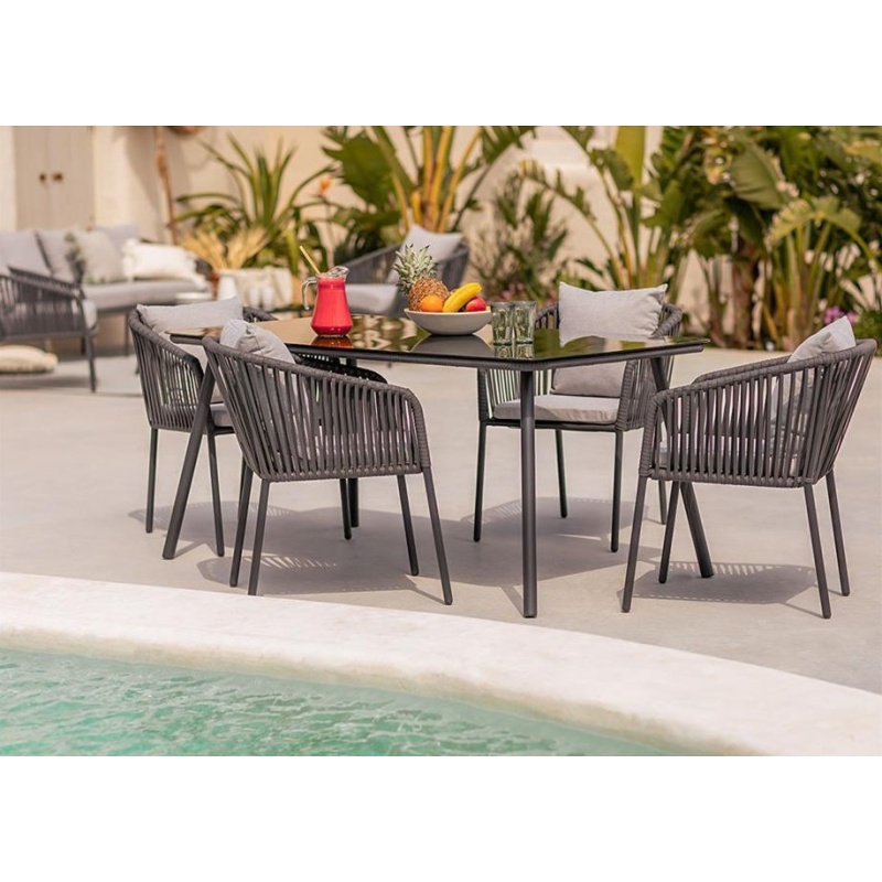 YOHO Hot sale 3pcs FAUX Rattan sofa set Modern design Love seat cube set Outdoor indoor available balcony decor luxury