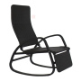 Wicker garden rocking chair with adjustable backrest and footrest rattan garden chair