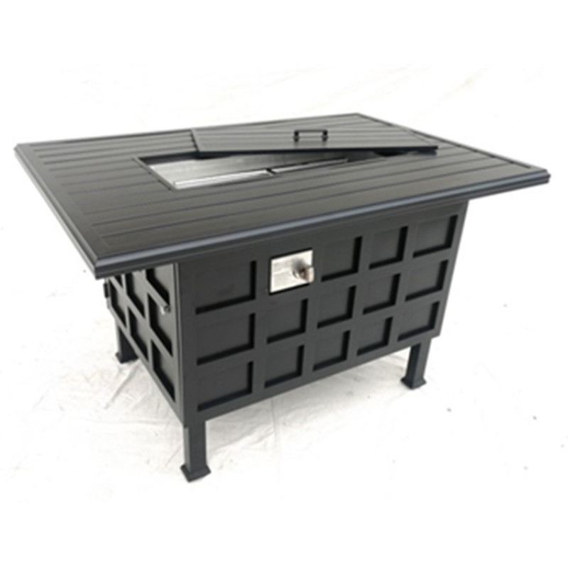 Yoho High End China safety backyard metal cast aluminum Fire Pit Furnace Gas Smokeless Heater Fire Pit Table