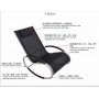 Full KD elliptical chaise lounger easily assemble without tools sun beach chair