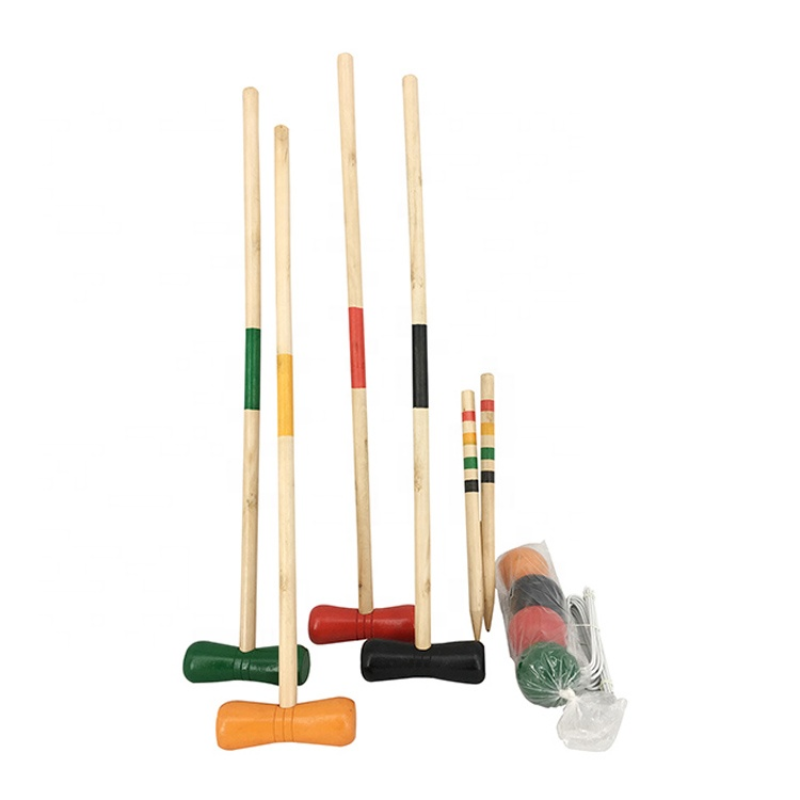 4 people Sports Croquet Set Entertainment OEM/ODM Colorful Lawn and Garden Classic Family Outdoor Game Kids