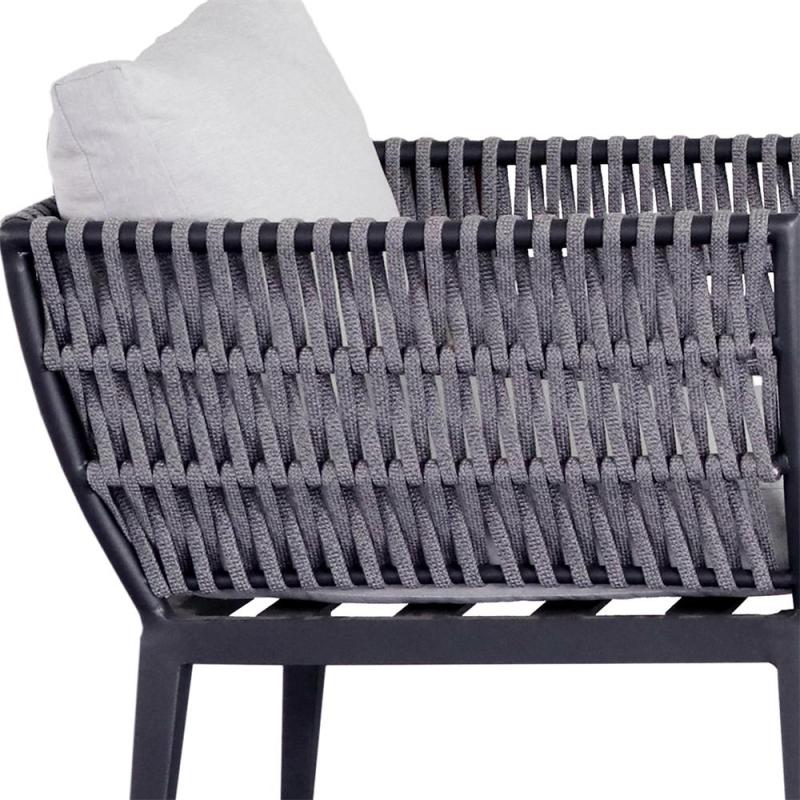 UV  resistance oval rattan sofa set outdoor OEM  plastic rattan sofa for garden