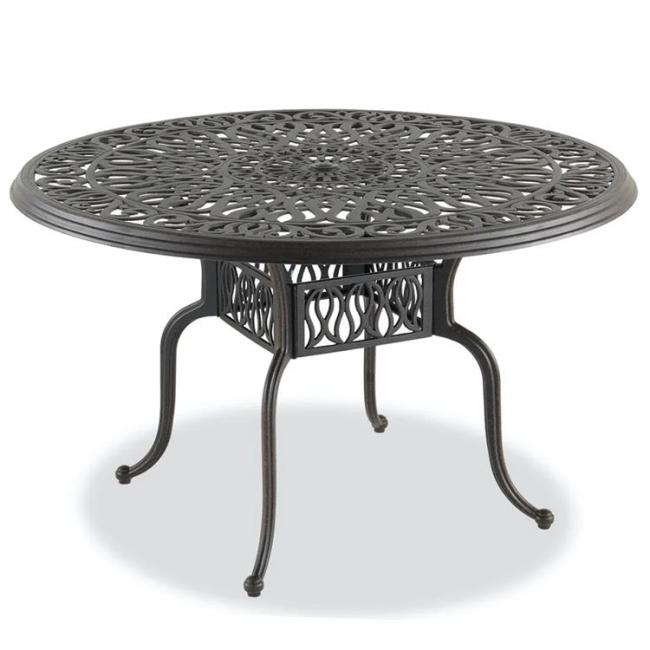 All Weather Resistant Cast Aluminum Table Garden Dining Round Aluminum Table