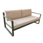 Outdoor Garden Patio Classic Leisure Aluminum Bench Long Chair Patio Sofa with Back