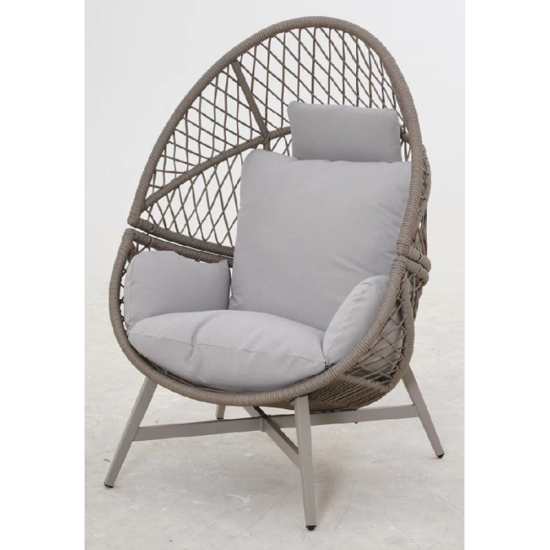 YOHO Outdoor KD Garden Egg Chair  Garden High Quality Rattan Patio Egg Shape Chair with 4 Legs stand Egg chairs
