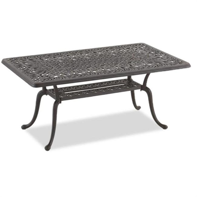 cast aluminum outdoor furniture patio long table pool anti-rust waterproof restaurant dining table