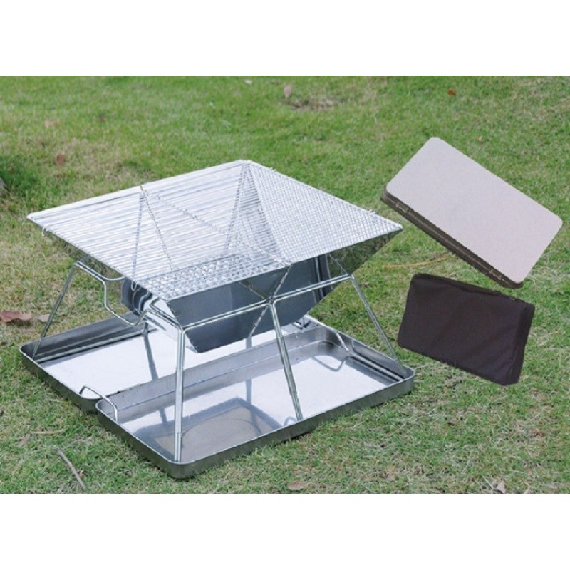 outdoor aluminum portable kitchen camping picnic charcoal BBQ barbecue grill set