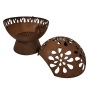 Yoho Garden KD Wood Burning Outdoor Steel BBQ Bowl Fire Pit With Rust Color and Poker