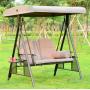 Outdoor patio swing chair hanging garden swing chairs set three seat metal swing for adult