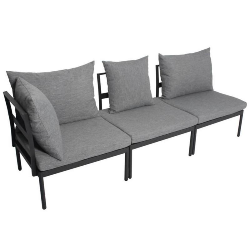 YOHO 3 PCS Outdoor sofa chair Coffee Table AluminumMuti-function Garden Furniture Conversation Sofa Set
