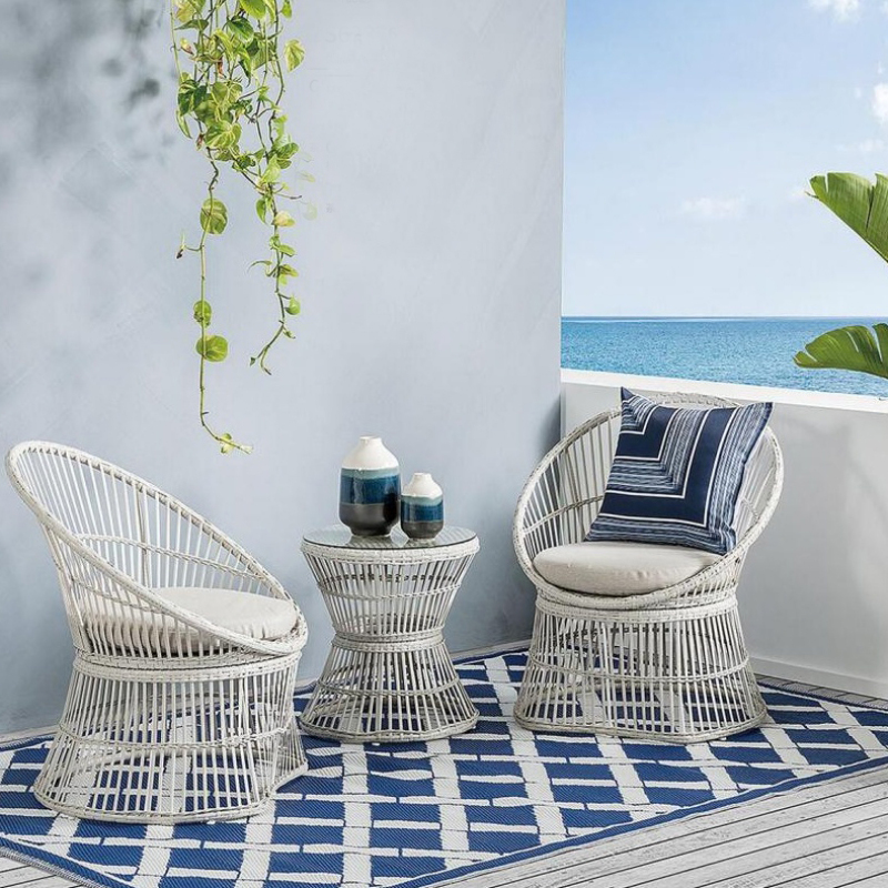 Yoho garden  rattan table and chair set outdoor bistro set  rattan patio sofa set