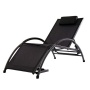 Outdoor Poolside Garden Beach Patio Metal Frame Multi-fuctional Fitness Sun lounger RECLINER fOLDING