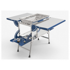 YOHO New design Outdoor Fire pit Garden Patio Mobile square stainless steel charcoal /gas fuel barbeque  BBQ grill