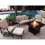 Bistro swivel chair cast aluminum armchair garden patio furniture metal body