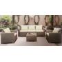 Yoho hot sale patio sofa set for garden oval rattan sofa patio modern rattan leather sofa