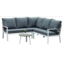 Outdoor Furniture Wicker Sofa Sets 3pc Alum Rope Sofa Set  Table Garden Set