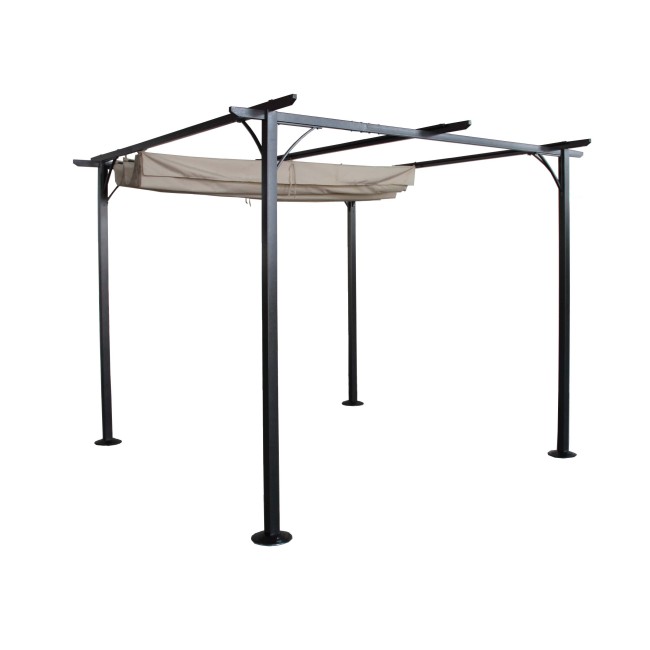 Customized Framed Sliding Roof Pergola Hardtop Gazebo  Outdoor Pergola