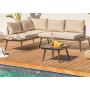 Yoho Hot Sale KD Aluminum Frame Plywood 4pc Sofa Set Outdoor furniture Garden Set L shape Garden Sofa Set Outdoor Furniture