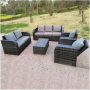 Yoho hot sale modern sofa set furniture luxury 4 pcs rattan sofa set furniture