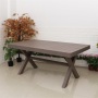 Outdoor Garden Patio rectangular plastic resin dining table
