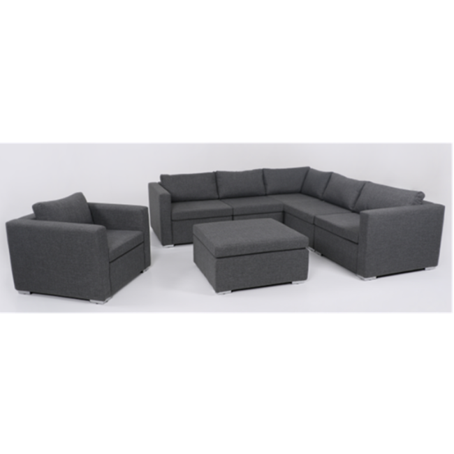 Modern patio fabric sofa set outdoor garden sofas 7pcs sofa