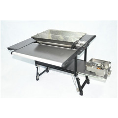 Fully functional stainless steel BBQ grill all aluminum Alloy table body gas stove and BBQ grill