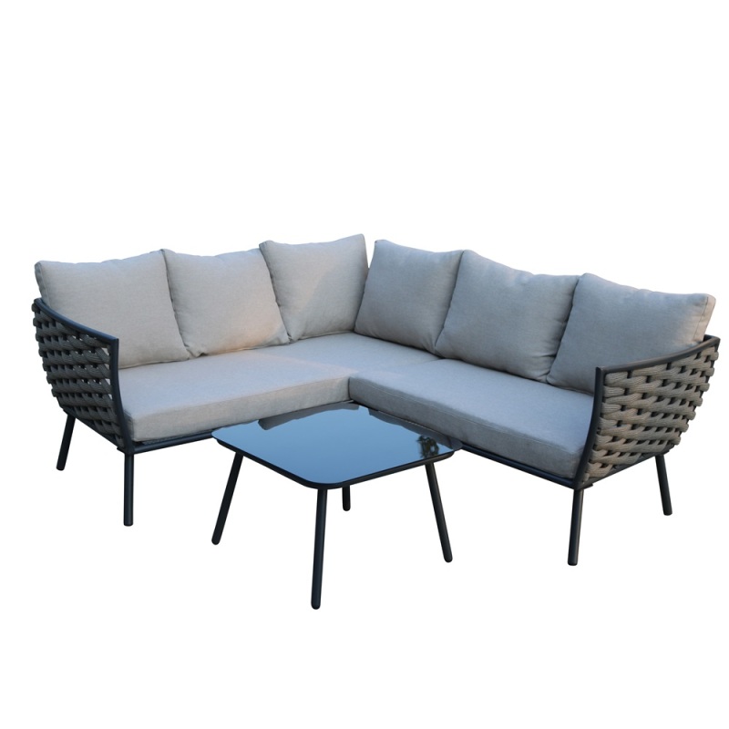 UV  resistance oval rattan sofa set outdoor OEM  plastic rattan sofa for garden