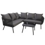 Yoho Hot Sale KD Aluminum Frame Plywood 4pc Sofa Set Outdoor furniture Garden Set L shape Garden Sofa Set Outdoor Furniture