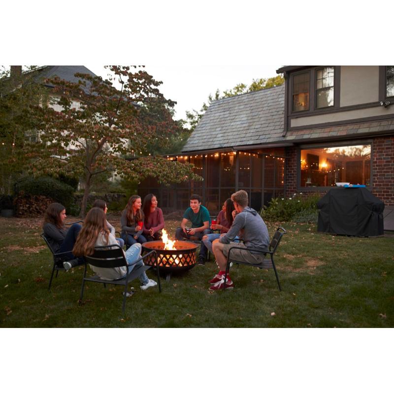 Outdoor Garden Patio Wood Burning Fire Pit Customized Garden Backyard Fire Bowl with Unique Design smoker bbq with poker