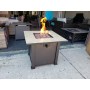 Wholesale ISO9001 CE outdoor gas table stainless gas fire pit square garden firepit table
