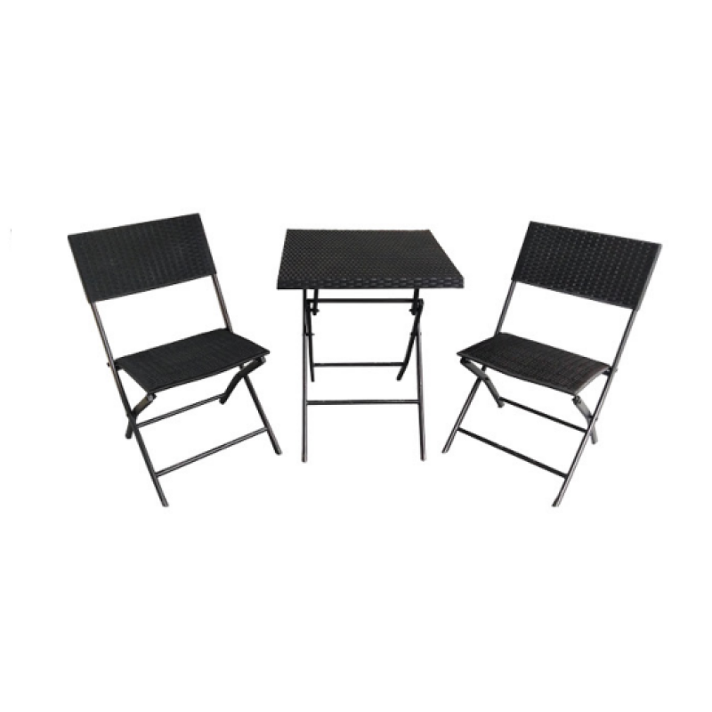 Yoho In Stock Steel Bistro Set Outdoor Garden Furniture PE Rattan Garden Set