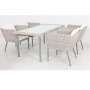 Outdoor leisure rattan furniture waterproof PE wicker chairs and table dining table set