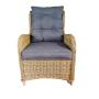 Luxury Outdoor Garden Patio 5pcs Comfortable Rattan Sofa Leisure Chair with Back Wricker Adjustable Furniture End table Set