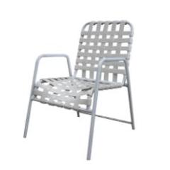YOHO Outdoor Garden armchair Full aluminum PVC strap chair  patio garden chairs for outside