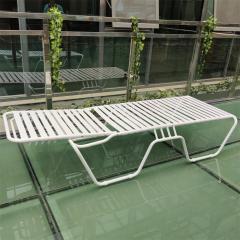 Outdoor Aluminum frame PVC strap hotel pool beach sun lounge chair